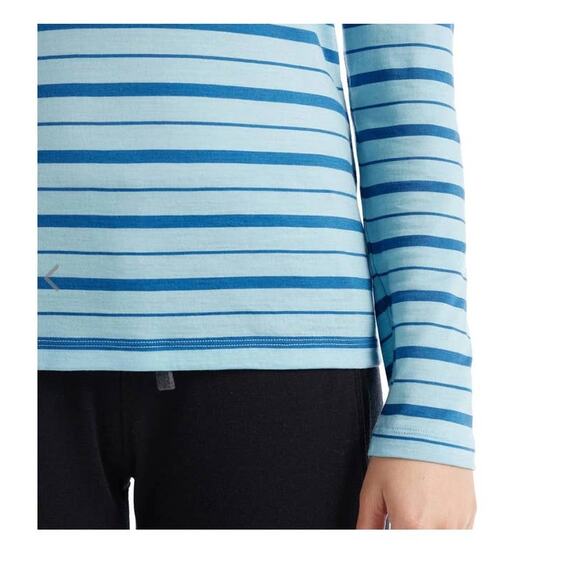 NWT Icebreaker Wave Long Sleeve Striped Tee - LARGE - haze / azul - LARGE - Picture 3 of 6